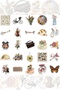 Vintage Sticker Set - 50 Pieces Aesthetic Sticker Set Pen Laptop Notebook Water Bottle Label - 4