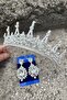 Victoria Silver Bridal Henna Crown Special Occasion Accessory Women's Crown and Wide Shuttle Earring Set - 3