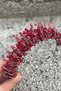Salome Red Bridal Henna Crown High Quality Special Occasion Accessory Women Crown Hair Accessory - 2