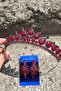 Renata Burgundy Bridal Henna Crown Special Occasion Accessory Women's Crown and Thin Shuttle Earring Set - 3