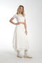 White Lace Lined True to Size Midi-Length Asymmetric Skirt - 5
