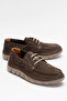 Deri̇club Men's Lace-Up Thick Sole Casual Shoes Real Leather Fr 251280 Brown - 5