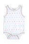 Organic Sun Patterned Sleeveless Baby Girl Tank Top Body