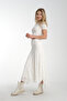 White Lace Lined True to Size Midi-Length Asymmetric Skirt - 6