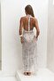 Enonireh Low-Cut Beige Long Dress - 4