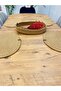 Presentation Plate Mat Jute American Service Oval Plate and Basket Set of 5 - 7
