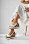 Jenny White Wedge Heeled Women's Shoes - 5