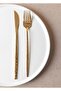 Shiny Cutlery Spoon Knife Set Matte Gold 24 Pieces - 2