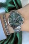 5Atm Waterproof Green Dial Steel Women Wristwatch Bracelet Gift with All Functions Active Calendar