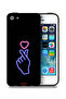 غطاء حماية لهاتف Apple iPhone 5/5s/SE بتصميم قلب مزخرف