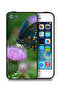 غطاء حماية لجهاز Apple iPhone 5/5s/SE بتصميم فراشة تجلس على زهرة