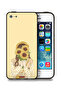 غطاء حماية لجهاز Apple iPhone 5/5s/SE بغطاء وجه مزين برسومات عباد الشمس