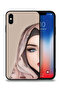 جراب حماية لجهاز Apple iPhone XS Max بتصميم فتاة نصف وجه