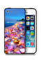غطاء حماية لجهاز Apple iPhone 5/5s/SE برسومات أحجار فنية