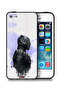 جراب حماية لجهاز Apple iPhone 5/5s/SE بتصميم النمر الأسود