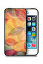 غطاء حماية لهاتف Apple iPhone 5/5s/SE برسومات أوراق تجريدية فنية رقمية
