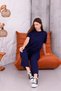 Women's Crew Neck and Lycra High Waist Double Combed Cotton Bottom-Top Set - 3