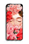 غطاء حماية لجهاز Apple iPhone 5/5s/SE بتصميم وجه فتاة مختبئة بين الزهور - 2