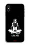 جراب حماية لهاتف Apple iPhone X مطبوع عليه عبارة "أحبك"