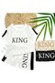 King Written Shorts Combed Cotton Baby Boy Suit