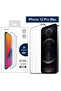 واقي شاشة زجاجي لهاتف iPhone 12 Pro Max 10D بتغطية كاملة 9H - مضاد للخدش ومضاد للكسر
