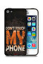 جراب حماية لجهاز Apple iPhone 5/5s/SE مكتوب عليه "لا تلمس هاتفي"