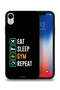 جراب حماية لجهاز Apple iPhone XR - Eat Sleep Gym Repeat