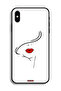 جراب حماية لجهاز Apple iPhone XS بتصميم وجه فتاة - 2