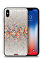 جراب حماية لجهاز Apple iPhone XS Max برسومات زهور صغيرة وفن تجريدي