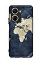 Protective Case Cover For Huawei nova 10 SE Map On Jeans Pattern