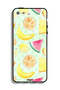 غطاء حماية لجهاز Apple iPhone 5/5s/SE برسومات فنية بألوان مائية وفواكه - 2