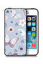 غطاء حماية لجهاز Apple iPhone 5/5s/SE بنقشة فراشات وزهور