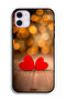 جراب حماية لجهاز Apple iPhone 12 بتصميم قلبين جميلين - 2