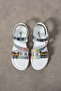 Children's Silver Daily Single Velcro Butterfly Detailed Lightweight Sandals Comfortable Sole Pool Daily Slippers - 3
