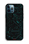 جراب حماية لجهاز Apple iPhone 12 Pro Max دوائر فنية رقمية بسيطة شاشات متعددة - 2