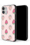 غطاء حماية لجهاز Apple iPhone 12 أيقونة الفراولة