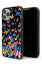 غطاء حماية لجهاز Apple iPhone 12 Pro Max بنقشة فراشات ملونة