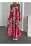 Sequin Printed Thin Strap Maxi Dress-Xl - Green - 5