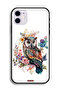 غطاء حماية لجهاز Apple iPhone 12 بتصميم بومة فنية تجريدية - 2