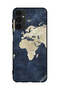 Protective Case Cover For Samsung Galaxy A14 5G Map On Jeans Pattern