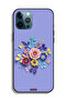 غطاء حماية لجهاز Apple iPhone 12 Pro Max برسومات زهور فنية - 2