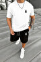 Men's Bottom Top Set T-Shirt Shorts Dk Printed