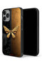 غطاء حماية لجهاز Apple iPhone 14 Pro Max من الفولاذ على شكل فراشة