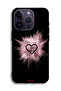 غطاء حماية لهاتف Apple iPhone 14 Pro بتصميم قلب لامع - 2