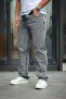 Men's Elastic Waist Wide Leg Smoked Baggy Fit Trousers - 3