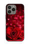 غطاء حماية لجهاز Apple iPhone 15 Pro Max بتصميم زهور على شكل قلب وفن تجريدي - 2