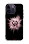 غطاء حماية لهاتف Apple iPhone 14 Pro Max بتصميم قلب لامع - 2