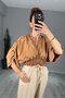 Back Detailed Linen Blouse - 6