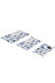 Porcelain Serving Dish Set, Rectangular, 3 Pieces - Blue Eye Pattern - 3