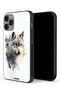غطاء حماية لجهاز Apple iPhone 14 Pro Max بتصميم فن تجريدي من الذئب